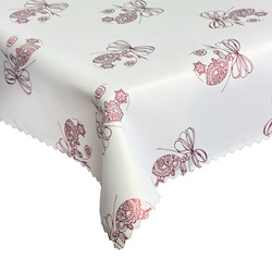 Dwustronny Obrus Plamoodporny Świąteczny Boże Narodzenie Bordowa Bombka