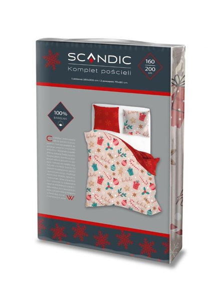 Komplet Pościeli 160x200+ 2x70x80 Scandic 082 Zima Święta