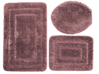 Dywaniki Łazienkowe Alor Fioletowy 3 cz.