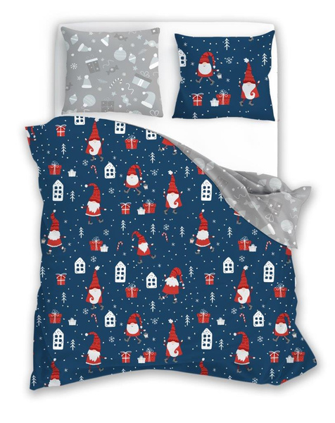 Komplet Pościeli 140x200+70x90 Scandic 081 Mikołaj