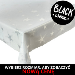 Dwustronny Obrus Plamoodporny Z-621 Świąteczny Duża Gwiazda Srebrna