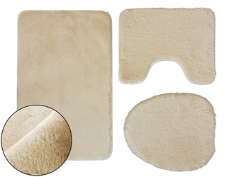 Dywaniki Łazienkowe Lombok II Ecru 3 cz.