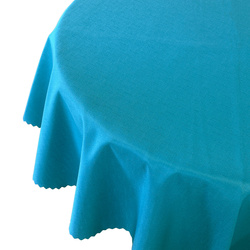 Obrus Plamoodporny I Deszczyk Ciemny Turkus Okrągły