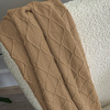 Koc Żakardowy Neria z Frędzlami Taupe Jasny 130x170 cm