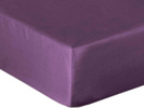 Prześcieradło Bawełniane z Gumką Satynowe Fioletowe 61