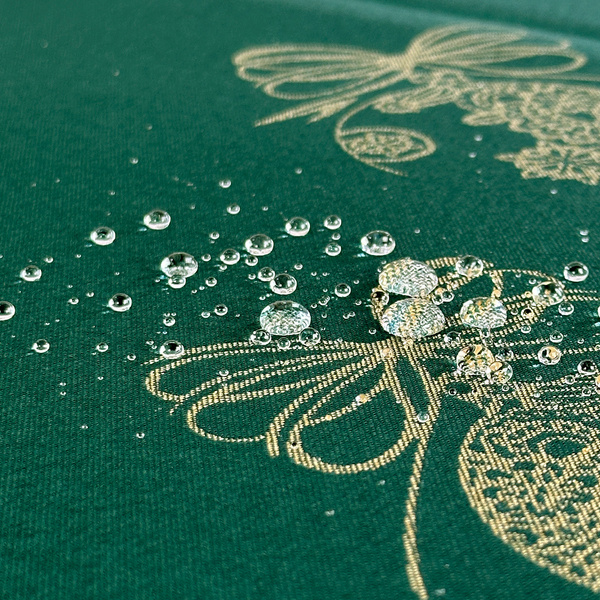 Dwustronny Obrus Plamoodporny Świąteczny Zielona Bombka