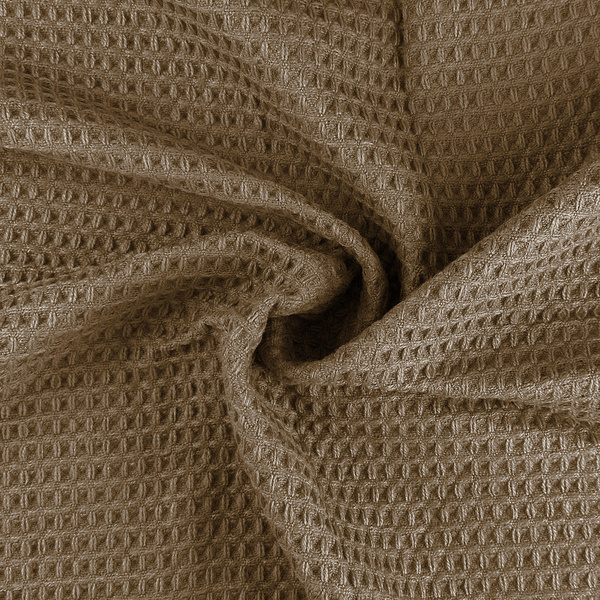Koc Żakardowy Alta z Frędzlami Struktura Wafla Taupe Beż 200x220 cm