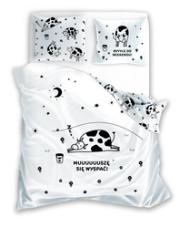 Komplet Pościeli Bawełnianej Krowa 140x200 cm + 70x90 cm