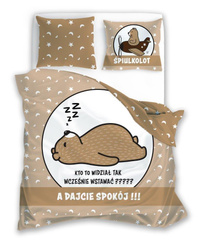 Komplet Pościeli Bawełnianej Śpiulkolot 160x200 cm + 70x80 cm