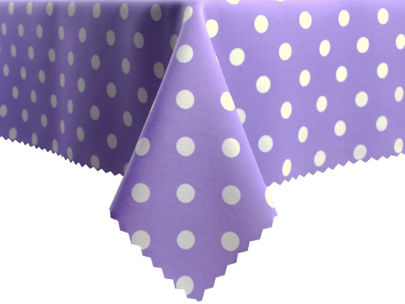 Obrus Plamoodporny Druk Kropki Fioletowy