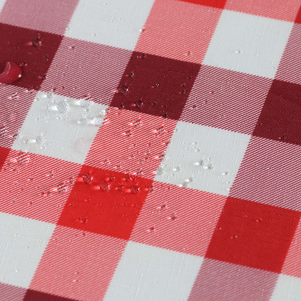 Obrus Plamoodporny Druk Czerwona Krata Okrągły
