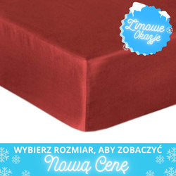 Prześcieradło Bawełniane z Gumką Satynowe Bordowe 53