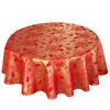 Dwustronny Obrus Plamoodporny Świąteczny Czerwony Złota Gwiazda Betlejemska Z-2888 Okrągły