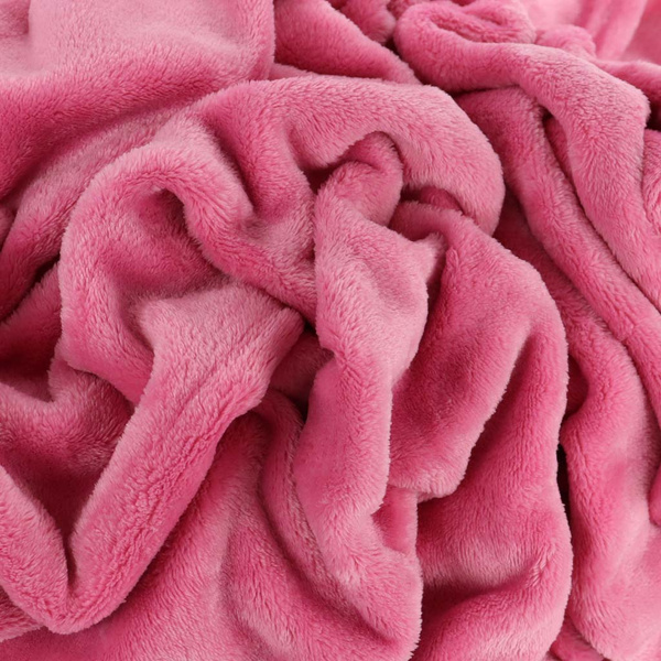 Koc z Mikrofibry Luna Różowy Baby Pink