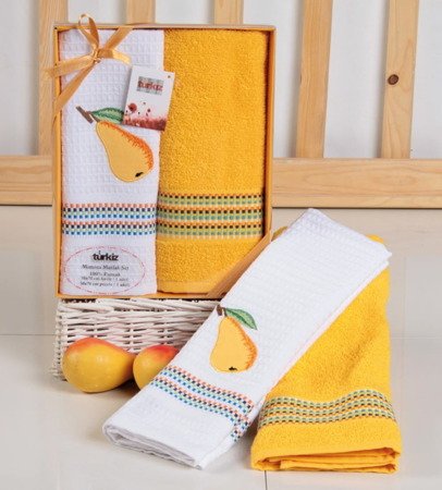 Komplet Ręczników Kuchennych Mimoza T30015/F Żółty