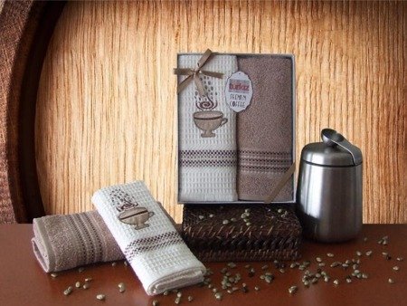 Komplet Ręczników Kuchennych Premium Coffee 15B Kawa
