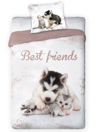 Pościel Bawełniana Best Friends Pies i Kot 002