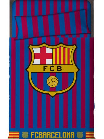 Pościel Bawełniana  i Prześcieradło - Zestaw FC Barcelona FCB185022
