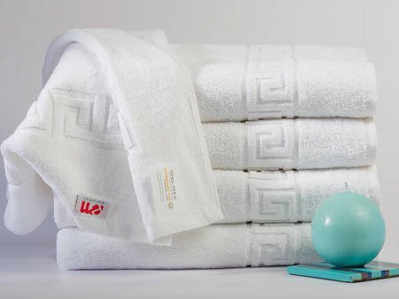 Ręczniki Hotelowe Żakard Greek 500 gsm Białe