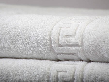Ręczniki Hotelowe Żakard Greek Hurtowe Pakiety 500 gsm Białe