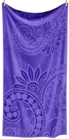 Welurowy Ręcznik Plażowy Onix Fioletowy 90x160 cm